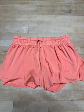 Yogalicious Coral Drawstring Athletic Shorts